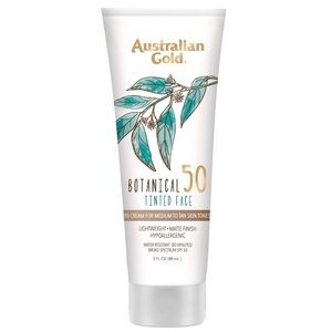 Australian Gold Botanical Tinted Sunscreen Cream SPF 50 Medium To Tan- 3oz